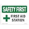 Signmission OSHA SAFETY FIRST, 5" Height, Decal, 7" x 5", Landscape, OS-SF-D-57-L-10802 OS-SF-D-57-L-10802 - alternate 1